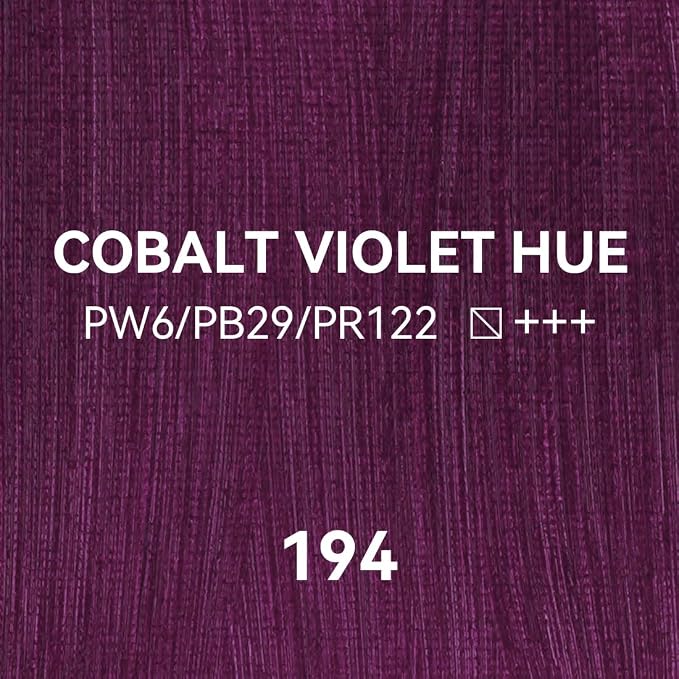 PHOENIX Cobalt Violet Oil Paint - Studio Oil Paint Single Large Tube - 170ml / 5.75 Fl oz. Cobalt Violet Hue 194