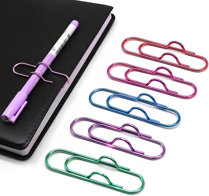 Paper Clip Pen Holders for Notebook, Journal & Planner 15Pack