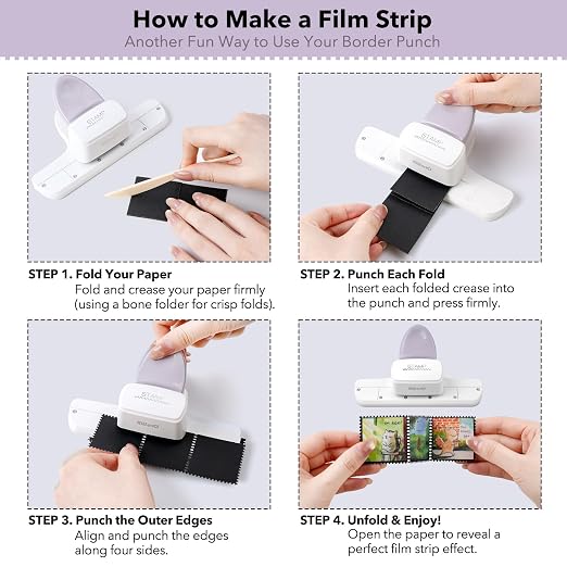 Stamp Puncher - Adjustable Postage Stamp Border Punch Stamp Shaped Paper Punch for Scrapbooking, DIY Greeting Cards, Journaling, and Paper Crafts