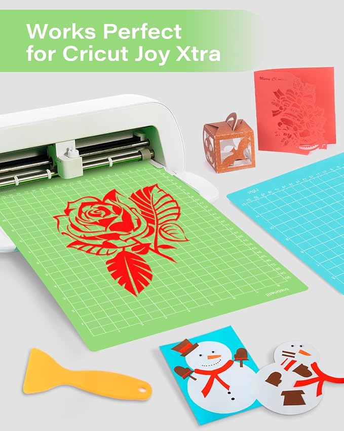 Gwybkq Cutting Mat, Compatible With Cricut Joy Xtra 12x8.5in 6 Pack Variety Adhesive (Standard & Light Grip) Reusable Craft Cutting Mats Sticky Accessories Replacement for Cutter