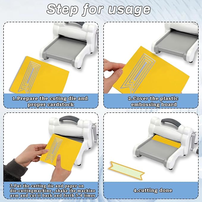 Bookmark Metal Cutting Dies, DIY Craft Detachable Carbon Steel Embossing Template Metal Stencils Scrapbooking Tool for Paper Crafting Card Making Supplies (8Pcs)