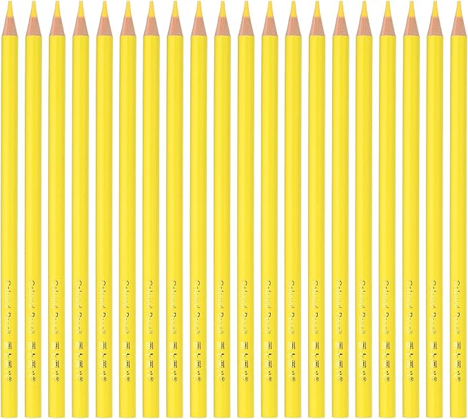 PATIKIL Lemon Colored Pencils Set,20 Pcs Oil Color Pencils Wooden Coloring Drawing Pencil for Artists Art Painting