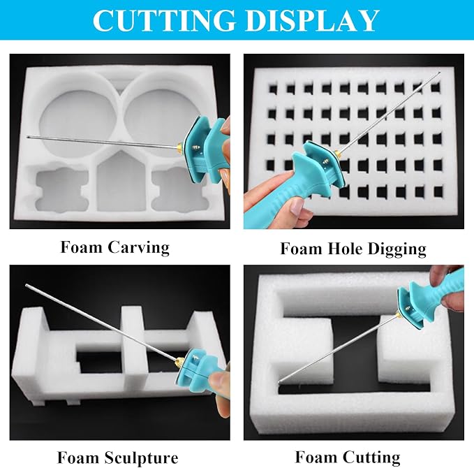 Foam Cutter Electric Hot Wire Foam Cutter Kit Foam Cutting Pen Set 30W 20cm Styrofoam Cutting Pen With Power Adaptor Electric Cutting Machine Pen Tools Kit For Art Making Foam Carving