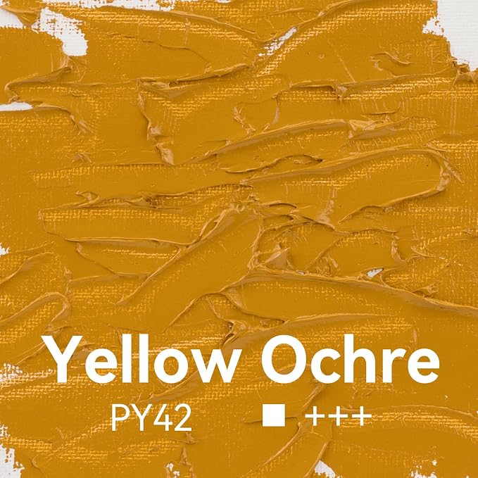 PHOENIX Yellow Ochre Oil Paint - 200ml / 6.75 Fl oz | Single Large Tube, Artist Quality, Oil Based, For Professionals