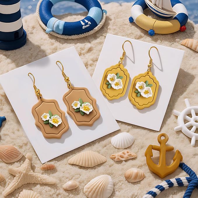 8 Pcs Summer Ocean Sailing Adventure Theme Polymer Clay Cutters，Adventure & Geometric Polymer Clay Cutters - Xmas Gift for Friends & Adventure Lovers,