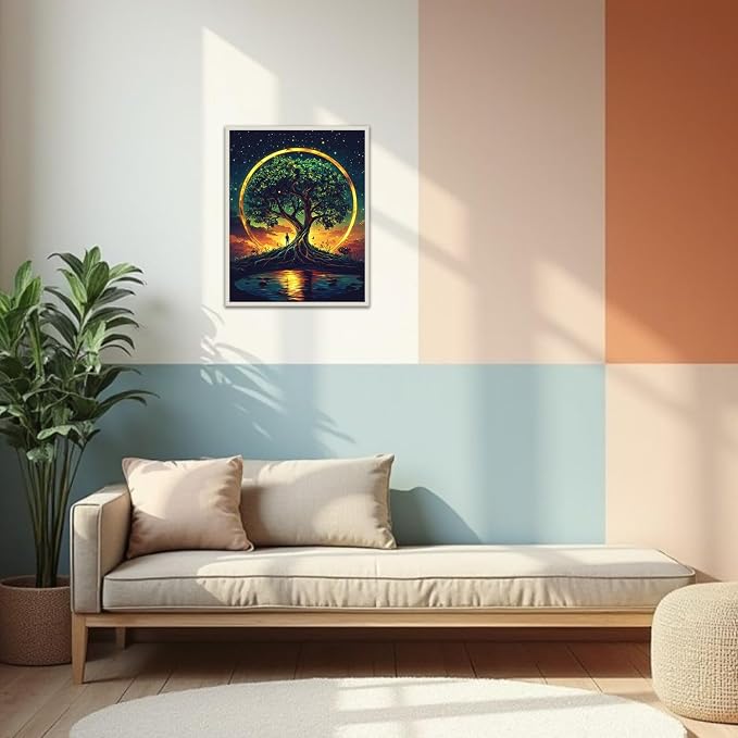 Banket Paint by Numbers Kit for Adults Beginner DIY Oil Painting Kits for Adults Tree of Life Easy Adult Paint by Number Kits on Canvas Color by Numbers for Gifts Home Wall Decor 16x20 Inch