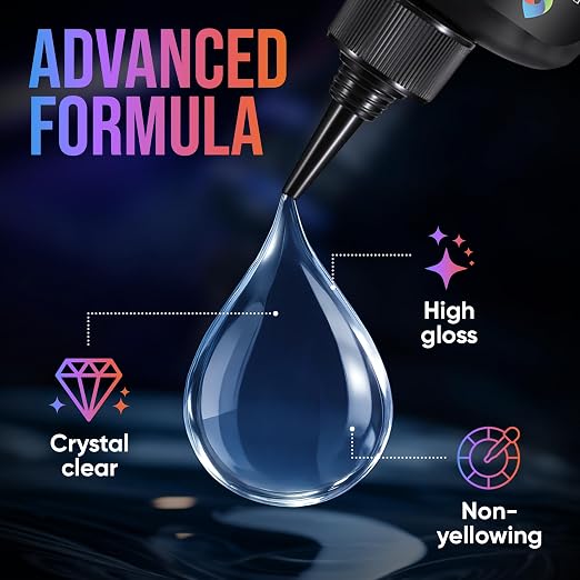 CRAFT RESIN UV Resin Kit with Light - 36W 22 LED Big Lamp and 200g Hard Type Low Viscosity UV Epoxy Resin, Crystal Clear & Non-Yellowing - Starter Kit for Jewelry Making, DIY Crafts