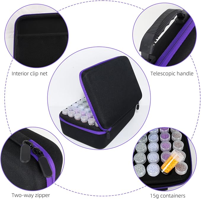 LEIYULY 120 Slots Diamond Art Storage Kit, Diamond Art Tools Accessories