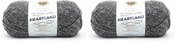 Lion Brand Yarn Heartland Yarn for Crocheting, Knitting, and Weaving, Multicolor Yarn, 2-Pack, Great Smoky Mountains