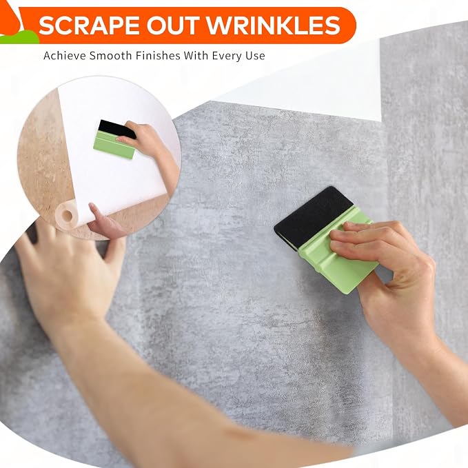 WRAPXPERT Squeegee for Vinyl,2Pack Felt Squeegee Vinyl, Tool Kit for Crafts Car Wrap Window Tint Wallpaper Glass Film Application