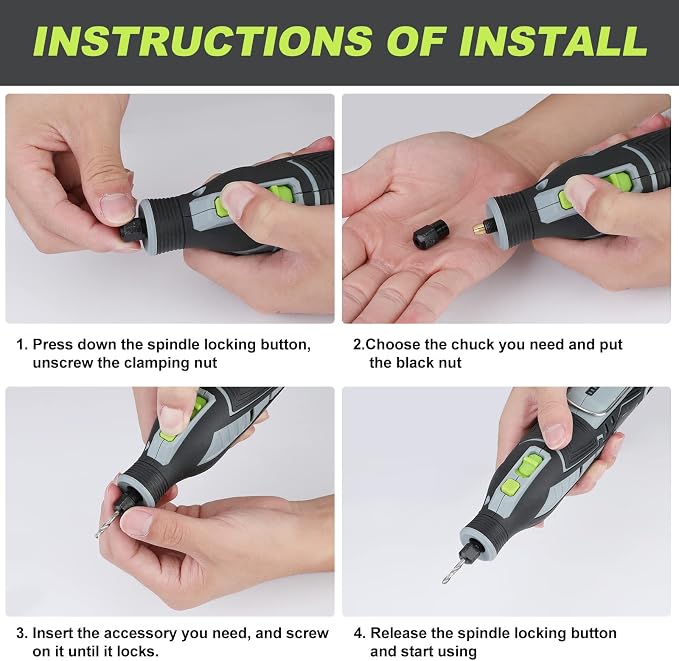 WORKPRO 12V Cordless Rotary Tool Kit for DIY Crafts