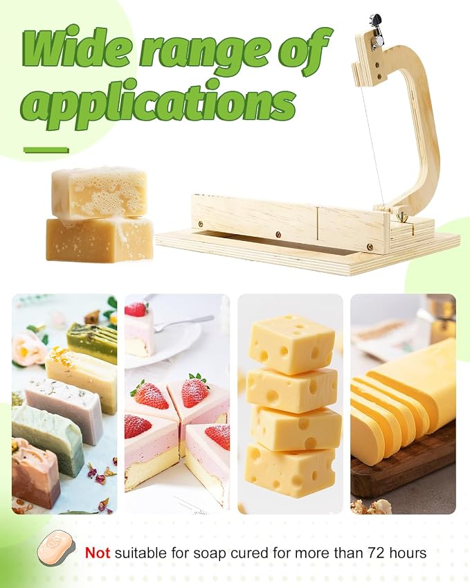 UCEC Soap Cutters for Soap Making Loaf Slicer Adjustable Wooden Soap Cutter