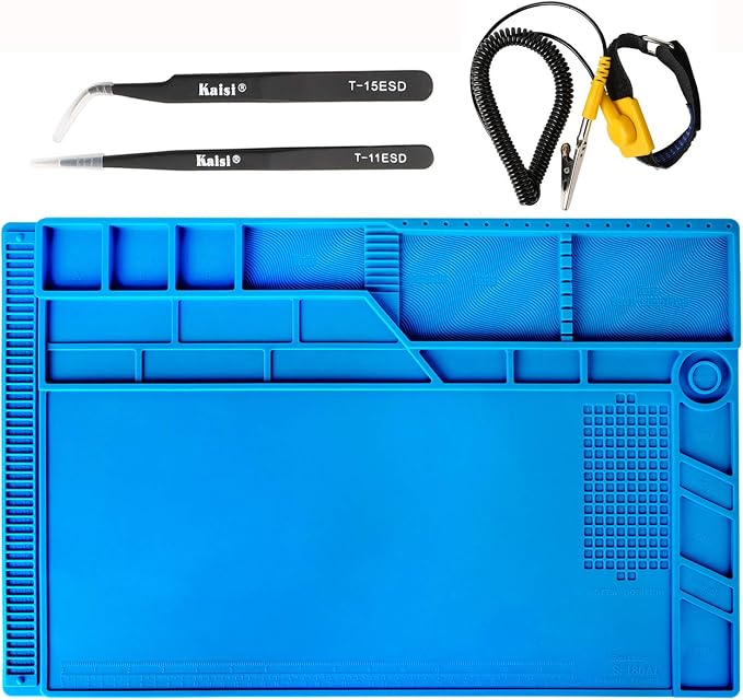 Kaisi S180 Large Silicone Soldering Mat Magnetic Repair Work Mat
