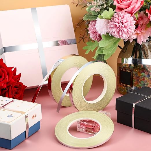 Zonon Silver Washi Tape for Wall Decor Self Adhesive 5/10/15mm