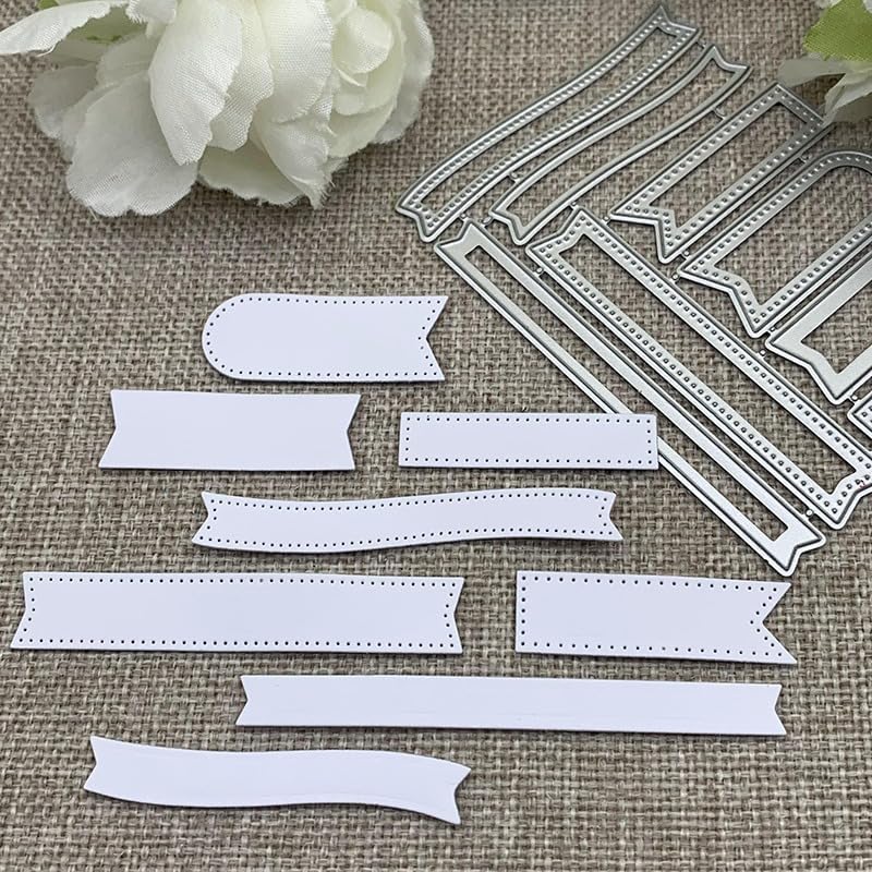 Lapoo 3D Backgrounds Frame Metal Cutting Die for Scrapbooking, Paper Die Cut Shapes DIY Album Card Making Decor Paper Craft Metal Die Cuts Party Wedding Decorations (Text Box 3.8 x 2.9 in)