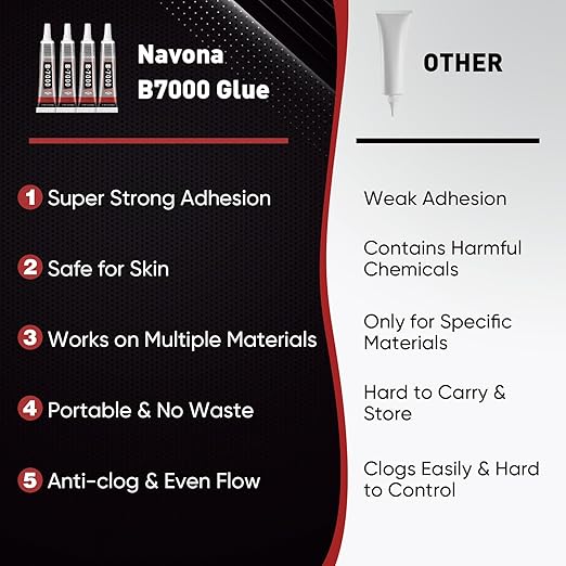 25 PCS 15ml B7000 Rhinestone Glue Clear, Bedazzling Glue for Craft, Jewelry | Multipurpose Fluid High Viscosity Glues for Rhinestone Craft Shoe Jewelry Making DIY Craft Makeup Metal
