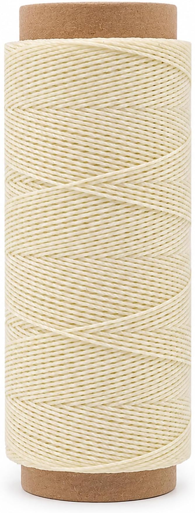 Mandala Crafts 130M 0.55mm Natural Round Waxed Thread for Leather Sewing