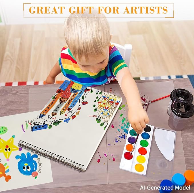 DagouColor Drawing Paper for Kids, 9"x12" Sketch Book - White, 1 Pack