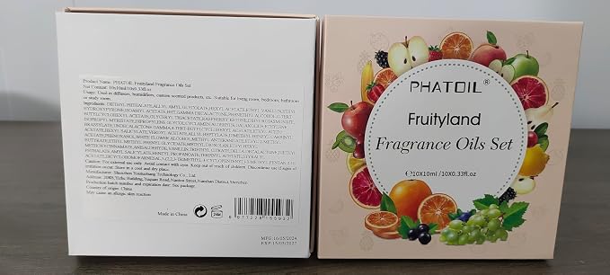 PHATOIL Coconut & Vanilla Fragrance Oils Set, 10 Pcs Aromatherapy Oils Set, for Diffusers, Home Care, DIY Soap Candle Making Scents, Fragrance, Aromatherapy, Humidifiers, for Friend (10ml)