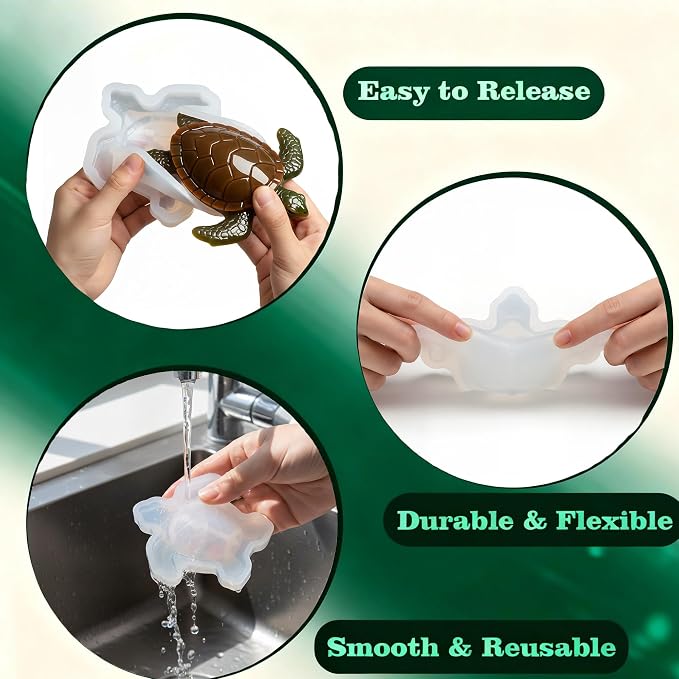 Sea Turtle Resin Molds Silicone, Turtle Animal Epoxy Casting Mold
