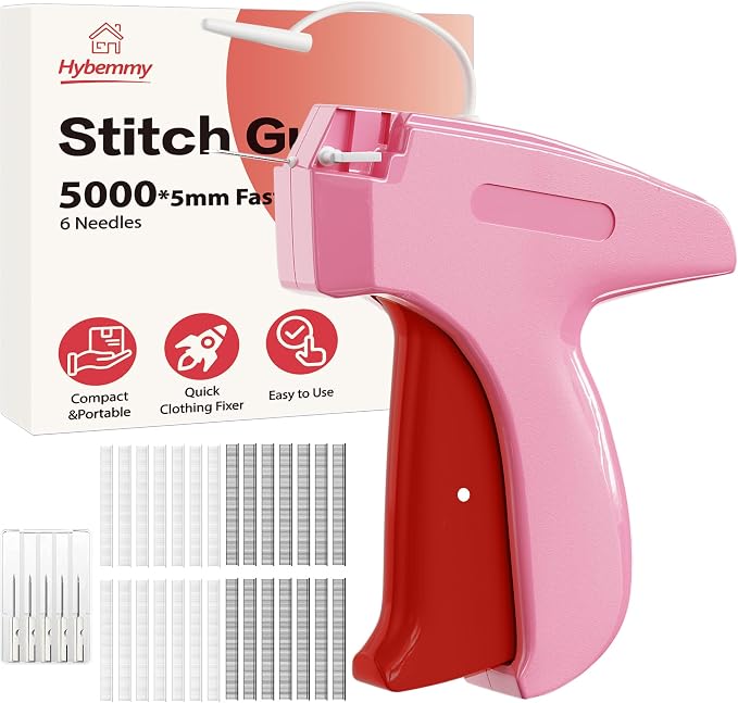 Stitch Gun for Clothes, Tagging Gun, Quick Clothing Fixer, Rose