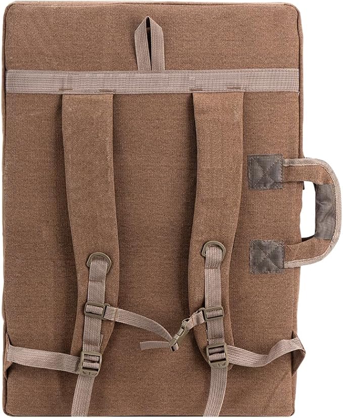 TRANSON Art Portfolio Case Artist Backpack Canvas Bag Large 26” x 19.5”