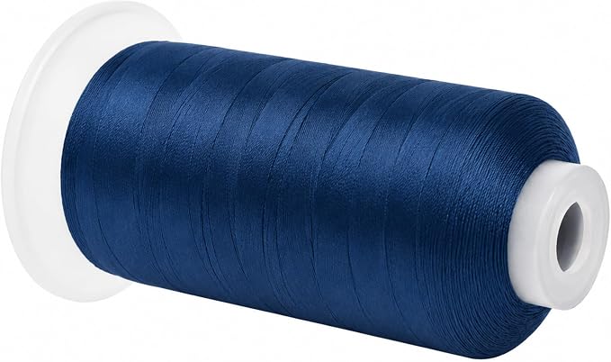 Mandala Crafts Airforce Blue Tex 70 Upholstery Polyester Heavy Duty Thread | 1500 Yds T70 UV Resistant Strong Thread for Leather Sewing, Marine, Drapery, Jeans, Hair Weaving & Extension, Outdoor