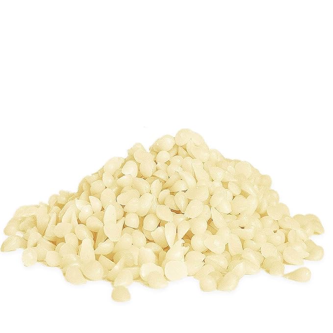 Howemon White Beeswax Pellets 5 lb 100% Pure and Natural Triple Filtered for Skin, Face, Body and Hair Care DIY Creams, Lotions, Lip Balm and Soap Making Supplies