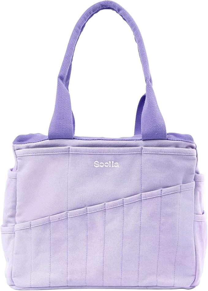 Soolla Studio Bag: Art Supply Storage Organizer & Pottery Tool Bag, Washable Tote, Yarn Bag, Crochet, 30 Pockets, 15+ Colors
