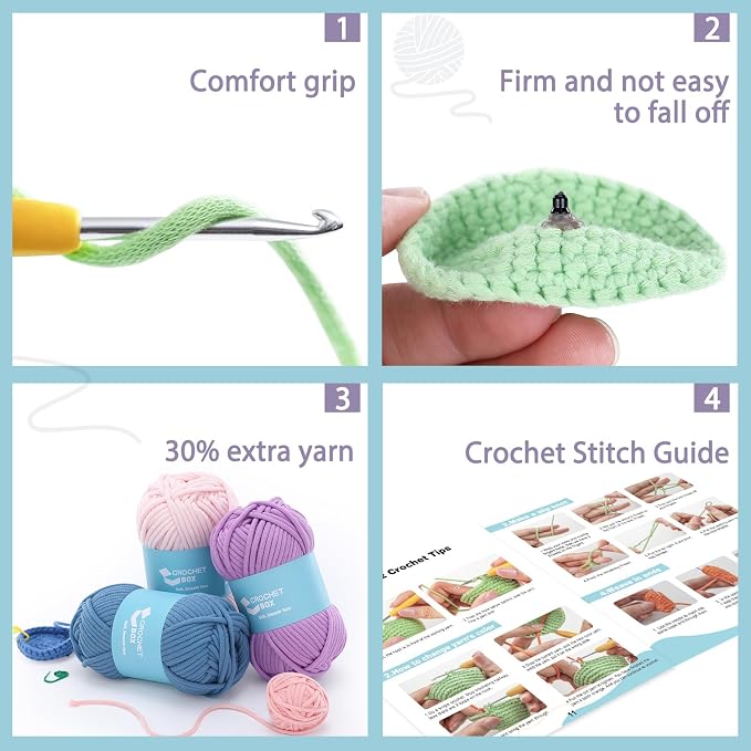 Crochet Kit for Beginners: Shiba Inu Crochet Kit, All You Need in, Include Easy Knitting Soft Yarn, Step-by-Step Video, Hook, Birthday Gift for Adults, Teens