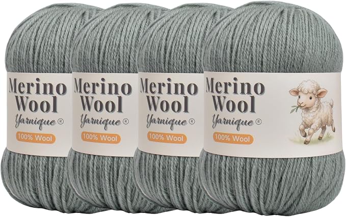 1oo% Australian Merino Wool Yarn, Sport Weight, 4 Balls – 656 Yds