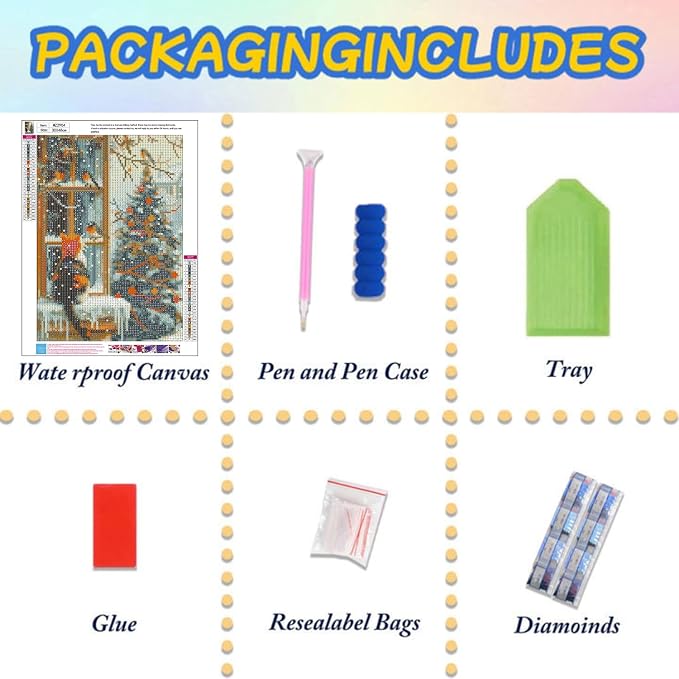 Lophomie Diamond Art Kits for Adults, 5D Diamond Painting Kits 12x16 in