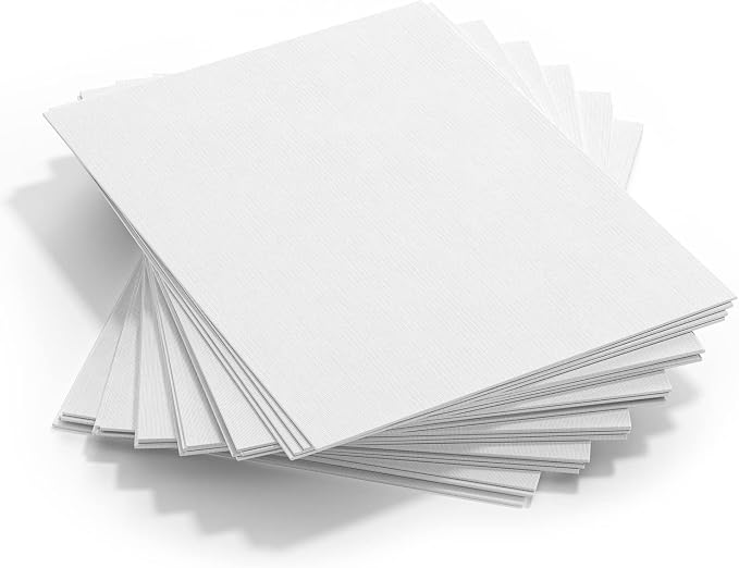 GOTIDEAL Canvases for Painting, 6x8 inch of 24 Pack, 100% Cotton | Professional Primed White Blank Flat Canvas Panels, Artist Canvas Boards for Acrylics Painting, Oil Watercolor Tempera