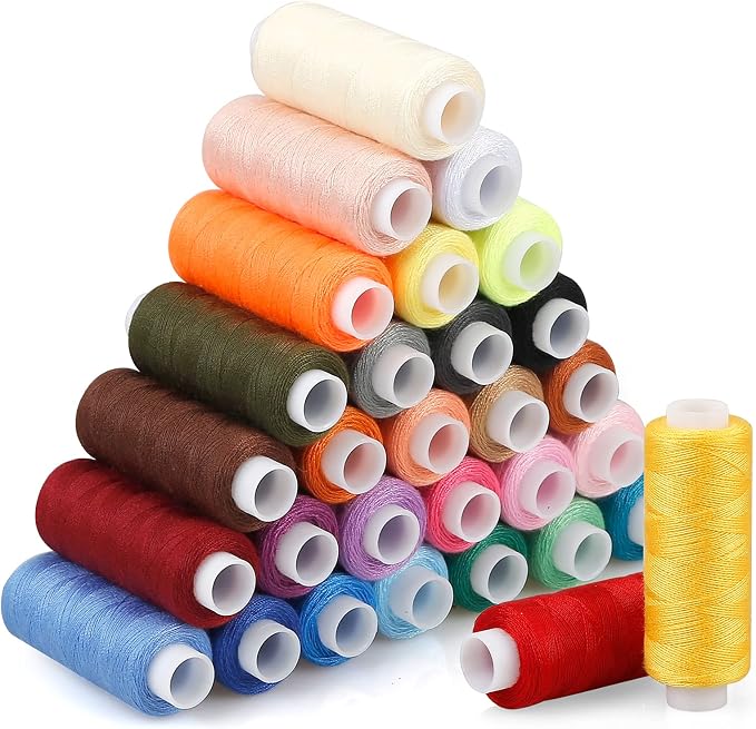 CiaraQ Sewing Thread Kit, 30 Colors Polyester 250 Yards per Spool | Ideal for Hand Sewing, Embroidery, Mending Clothes, and DIY Craft Projects for Adults and Beginners