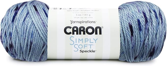 Caron Simply Soft Speckle Acrylic Yarn for Crocheting, Galaxy, 3-Pack