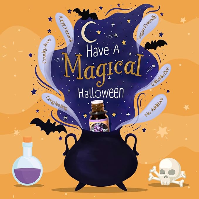 ARVIDSSON Halloween Fragrance Oil Set, Fall Essential Oils for Diffuser