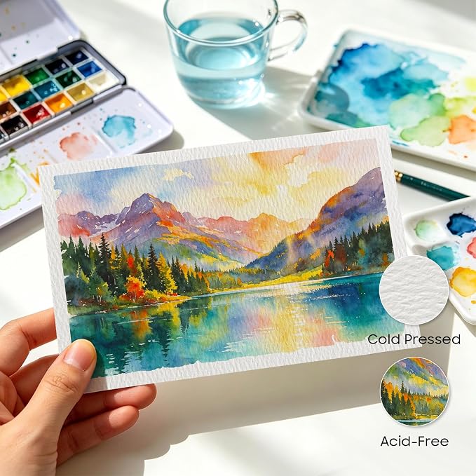 KOVIEDE 60 Pack Blank Watercolor Cards with Envelopes 4 x 6 Inch
