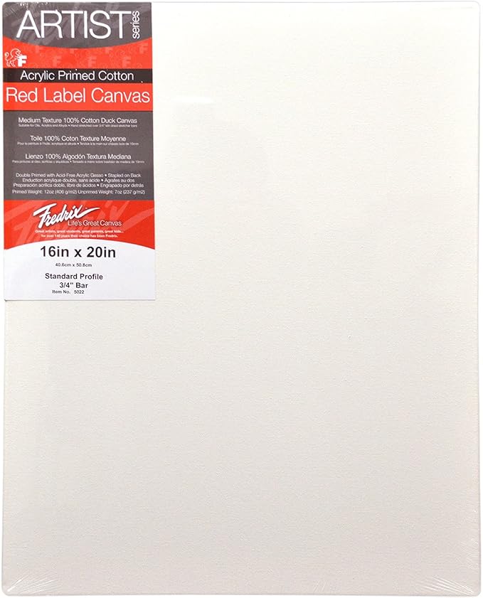 Fredrix 5022 Stretched Canvas ,16 by 20-Inch