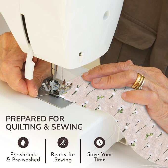 Tinyspool & Co.'s Twirlie Roll 40 Precut Quilting Fabric Strips for Quilting Supplies, Crafting, and Sewing, Soft Cotton Strip for Blanket, Rug, Upholstery, Home Decor, and Purse Making, Cottagecore