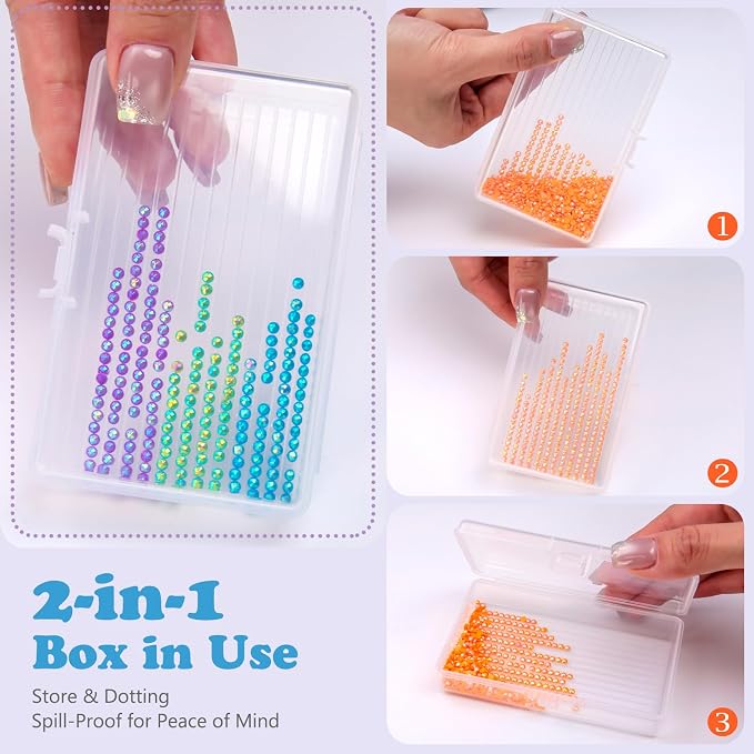 QTFOUND Diamond Art Painting Storage 2pack 54pcs Storage Trays Organizer