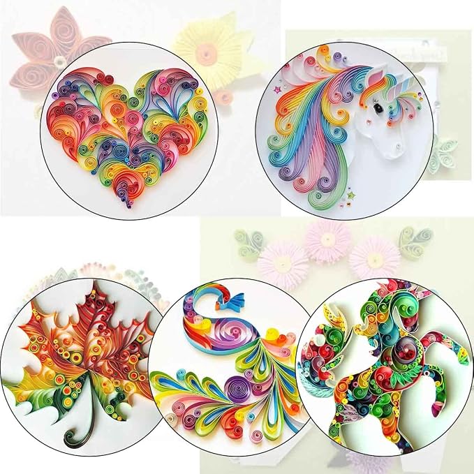 12 Pcs Paper Quilling Slotted Tool Paper Curling Tools Kit Quilling Needle Pen for Art Craft Different Size DIY Paper Cardmaking Project Rolling Multifunction Slotted Quilling Tool Set Handmade Tools