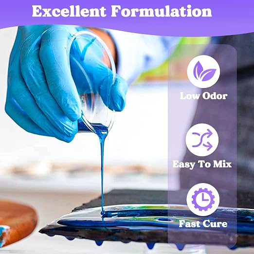 LET'S RESIN 1/2 Gallon Epoxy Resin,Crystal Clear Resin Epoxy Kit for Crafts | Bubble Free Casting Resin, 2 Part Resin and Hardener for DIY Art, Jewelry Making, Coasters, for Beginners & Pros