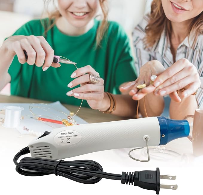 Heat Gun, Mini Hot Air Gun for DIY Crafts Embossing Shrink Wrap, White | DIY Crafts, Portable, Embossing, Shrink Wrapping, Drying Paint