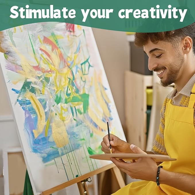 ESRICH Stretched Canvas for Painting 18x24 Inch, 3Pack Large Canvas for Painting, Triple Primed Acid-Free Cotton Blank Canvases for Oil, Acrylic, Watercolor & Gouache for Paint Parties, Art Classes