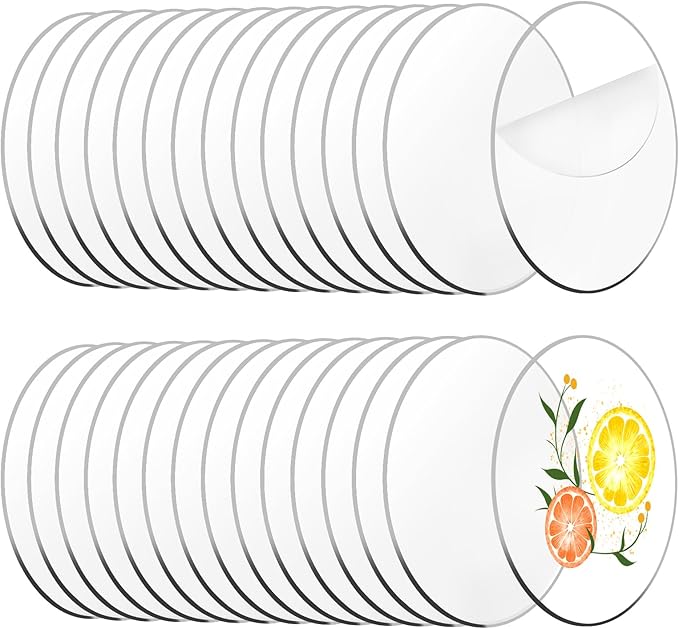 30 Pcs 6 Inch Acrylic Blanks Clear Round Acrylic Circles