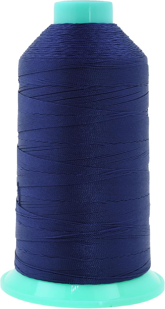 Mandala Crafts Size 138 420D T135 Navy Blue Bonded Nylon Thread, 1250 YDs