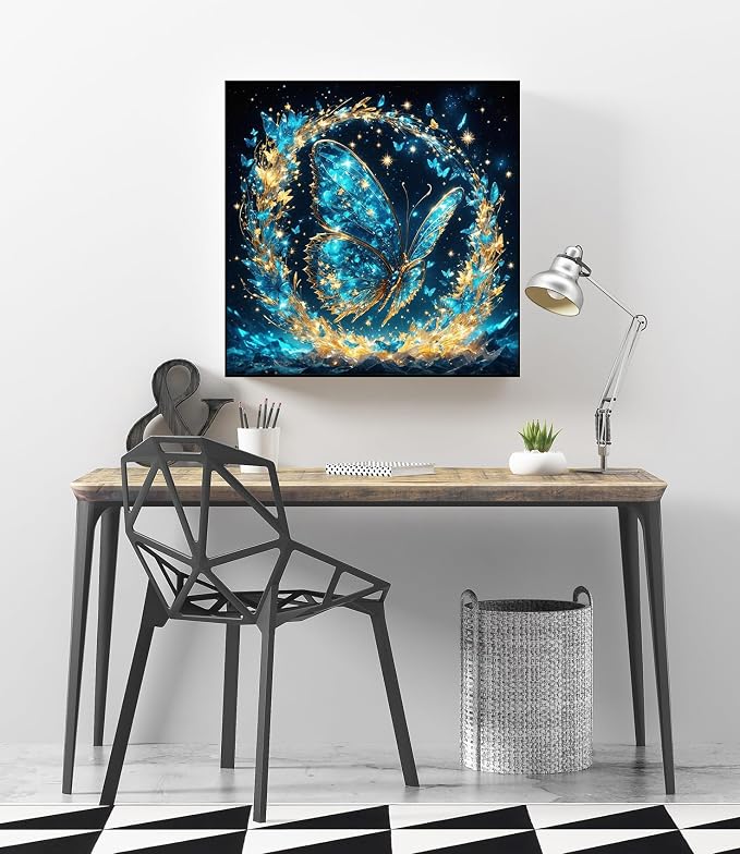 Butterfly Diamond Art Kits for Adults, 5D Diamond Painting Kits for Adults