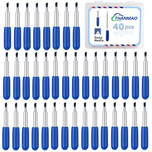 THANMAO 40 Pcs Replacement Blades Compatible with Explore Air 2/Air 3 /Maker/Maker 3 /4Cutting Machines-includ 40 PCS Deep Cut Blades