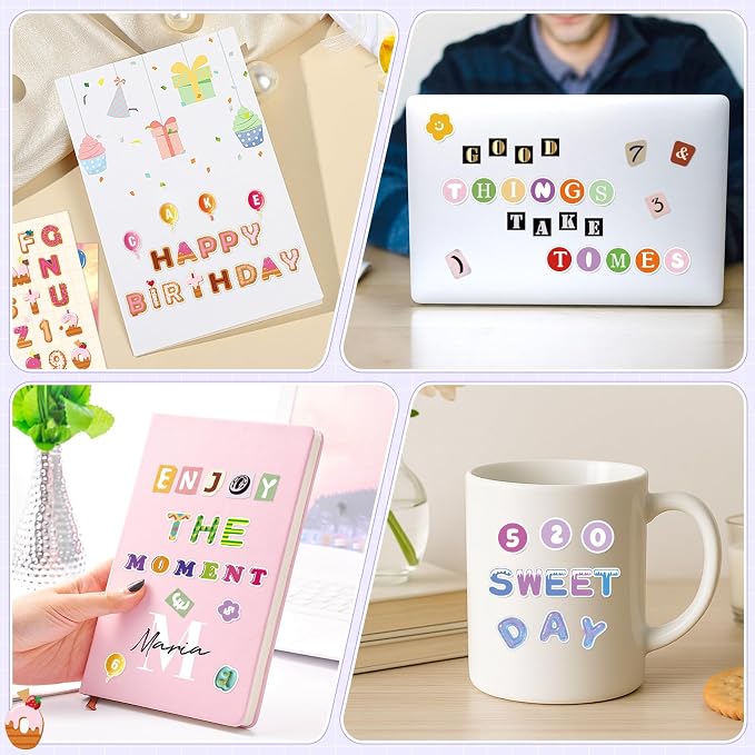 Letter Stickers,10000 PCS+ Alphabet Stickers, Scrapbooking Stickers,2 Books