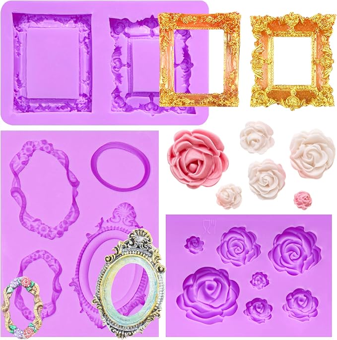 Picture Frame Chocolate Molds Set of 3